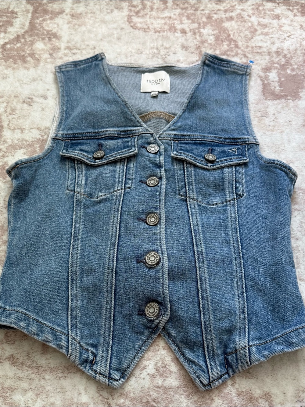 Hidden denim vest